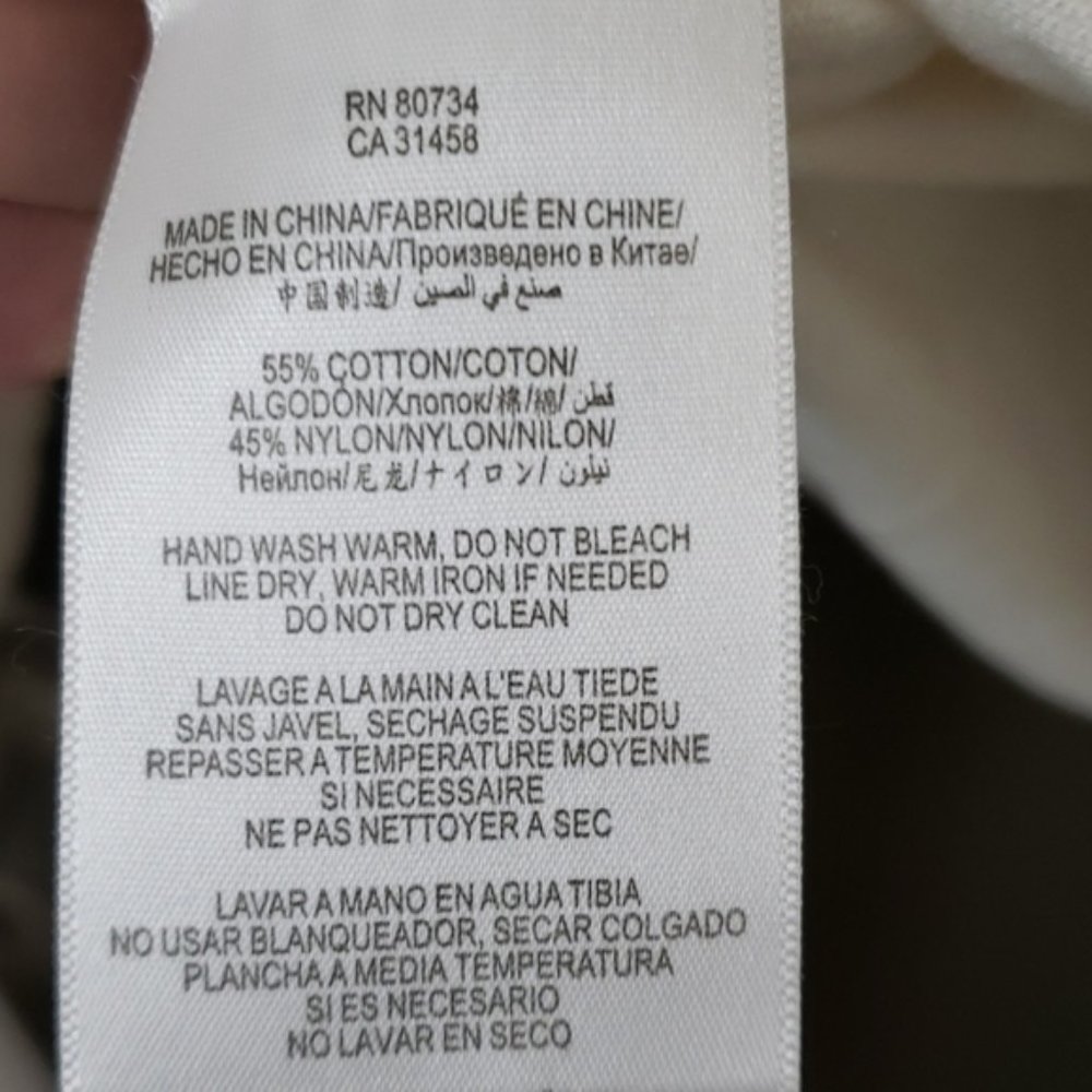 White BCBG Paris Beaded Buttoned Cardigan in M - Picture 5 of 5